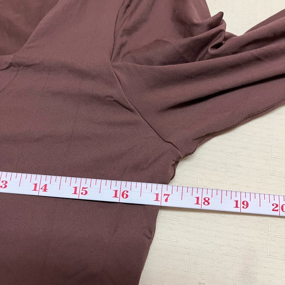 Avidlove XXL brown square neck long sleeve buttery soft bodysuit - Picture 4 of 9